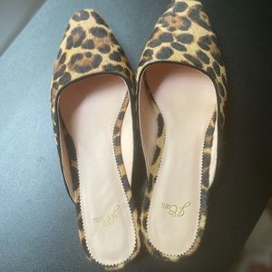 JCREW cheetah print mule, size 10